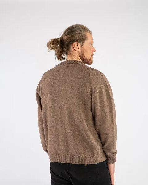 MATONA Matona Gestricktes Hemd für Männer aus Bio-Baumwolle und Lammwolle / Knit Shirt, Sepia, – Produktbild 2 von 4