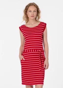 ragwear ragwear Minikleid TAGG STRIPES (2-tlg) Fließende Viskosemischung mit Streifen und Bindeband – Produktbild 1 von 1