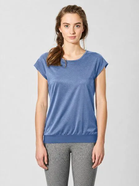 HempAge HempAge Damen Yoga T-Shirt Hanf/Bio-Baumwolle, Blueberry, – Produktbild 2 von 6