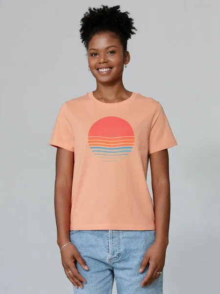 watapparel watapparel T-Shirt Frauen Abstract 03, Fraiche peche, – Produktbild 2 von 4