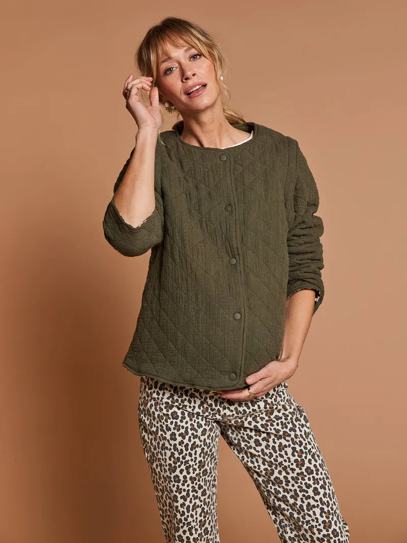 Envie De Fraise 3-in-1-Steppjacke mit Babyeinsatz für Schwangerschaft & Stillzeit, Khaki, – Produktbild 4 von 4