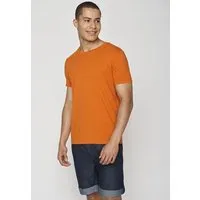 GreenBomb GREENBOMB Basic Guide - Sportliches T-Shirt aus Bio-Baumwolle / GOTS / Fair & Vegan, Orange (black heather orange), – Produktbild 1 von 1