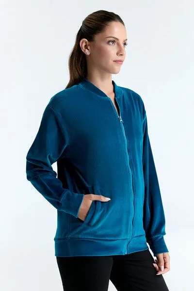 Leela Cotton Leela Cotton Unisex Jacke, Donaublau, – Produktbild 2 von 4