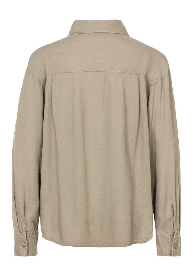ragwear ragwear Langarmshirt JOCASTA mit Leinen, relaxed fit, Grün, – Produktbild 3 von 3