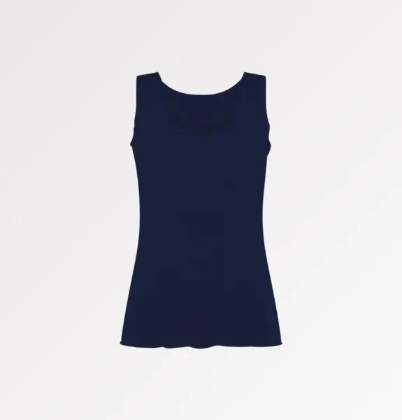 CASAGiN CASAGiN Gerafftes Tanktop mit weiten Schultern aus TENCEL, Blau, – Produktbild 1 von 3