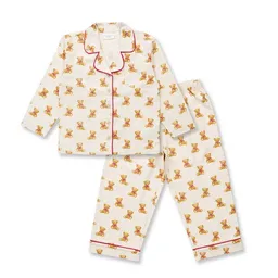 Sense Organics Sense Organics Kinder Flanell Schlafanzug mit Teddy-Druck auf Naturbeige – Produktbild 1 von 1