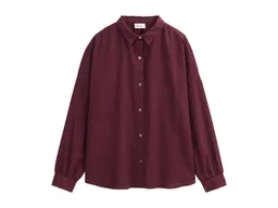 People Wear Organic People Wear Organic Langarm-Bluse Bio-Baumwolle (kbA) dunkle schokolade L – Produktbild 1 von 1