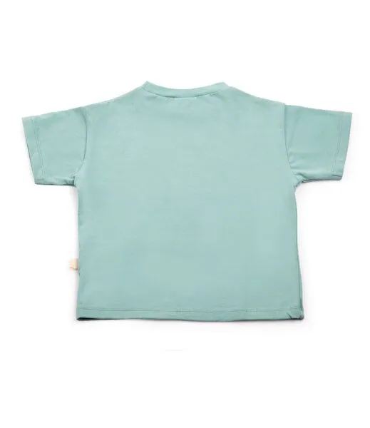 Little Boar Little Boar T-Shirt Signature, Türkis, – Produktbild 2 von 2