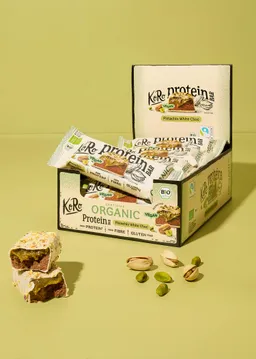 KoRo Vegan Bio Protein Bar Pistachio White Choc | 12 x 45 g – Produktbild 1 von 1