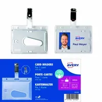 Avery Zweckform Avery Zweckform 25 Kartenhalter mit Clip, 85 x 54 mm – Produktbild 3 von 3
