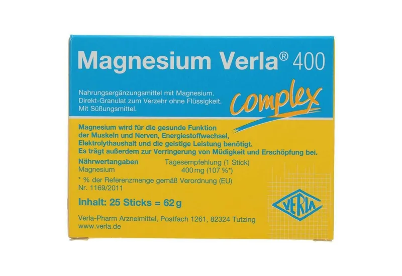 Verla Verla Magnesium Verla 400 Zitrone Direkt-Granulat – 25 Stück Granulat in Sticks – Produktbild 2 von 4