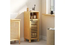 HOMCOM HOMCOM Badkommode Toilettenschrank Beistellschrank schmal mit verstellbaren Regalen (Badschrank, 1 St., Badezimmerschrank), für Badezimmer, kleine Räume, 30 x 30 x 80 cm – Produktbild 1 von 1