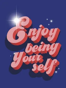 Photocircle Photocircle Poster / Leinwandbild - Enjoy being yourself – Produktbild 1 von 1
