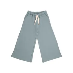Walkiddy Kinder Culotte Hose GOTS-zertifiziert aus Bio-Baumwolle, hellgrün, weites Bein mit elastischem Bund & Kordelzug – Walkiddy Wide Leg Pants – Produktbild 1 von 1
