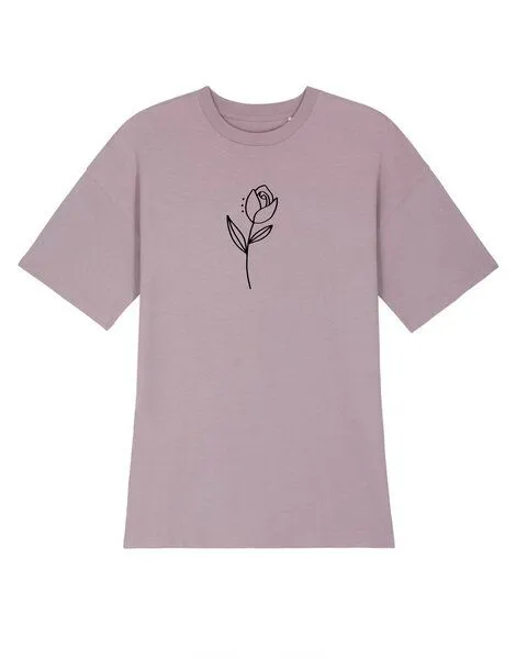 Human Family Human Family Bio Damen oversize T-Shirt-Kleid "Flower", Lila, – Produktbild 3 von 3