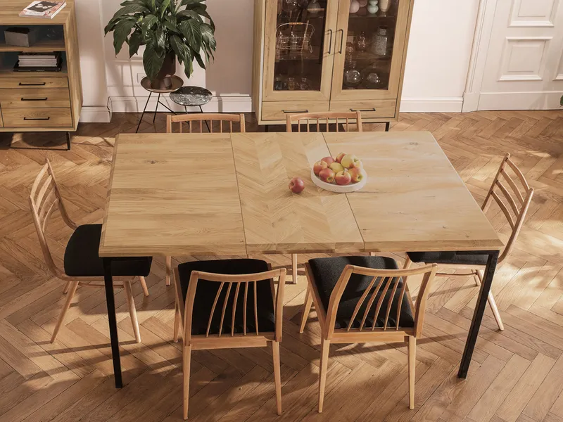allnatura Tisch Parquetta 80x140 cm, Kernbuche, – Produktbild 2 von 2