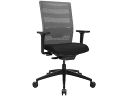 Topstar Topstar Bürodrehstuhl "AirWork" mit Armlehnen, Sitz schwarz, Rücken grau – Produktbild 1 von 1