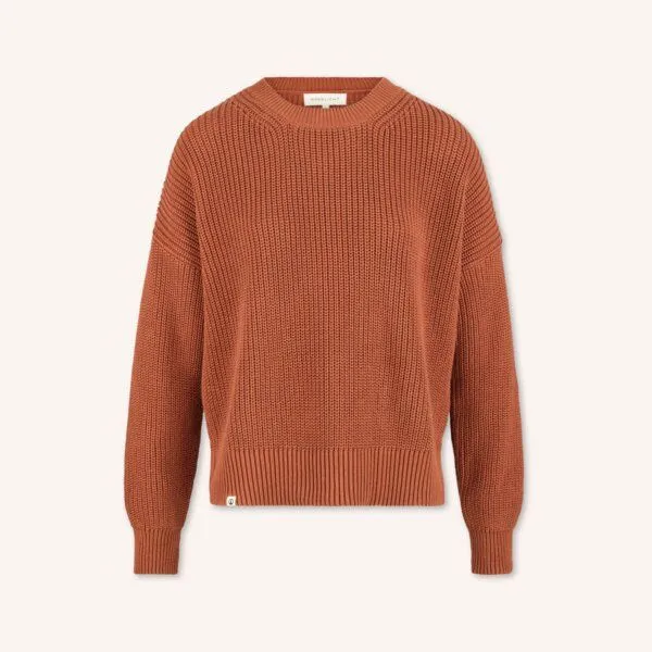 NORDLICHT NORDLICHT Grobstrick Pullover aus 100% Baumwolle MARA, Braun, – Produktbild 2 von 4