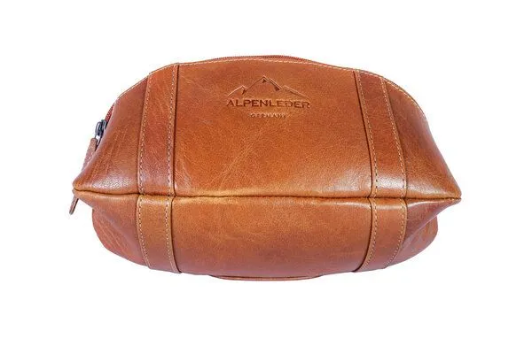 Alpenleder Alpenleder Kulturtasche RUGBY, Cognac, – Produktbild 4 von 4