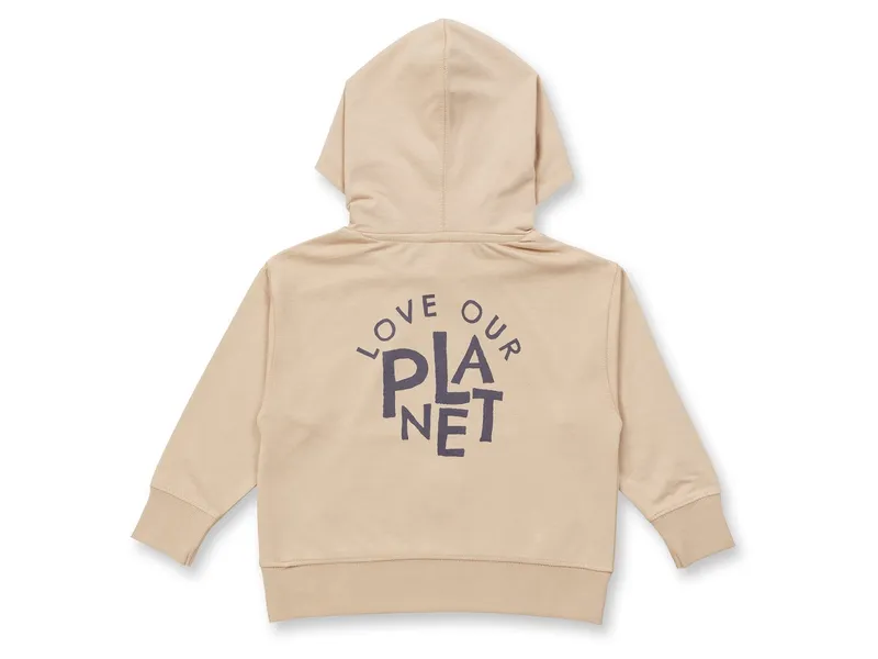 Sense Organics Sense Organics Kinder Pullover mit Kapuze sand Gr.104 (3-4 Jahre), Braun, – Produktbild 2 von 2