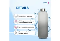 elasto elasto Glasflasche mit Hülle "Iced" – Produktbild 1 von 1