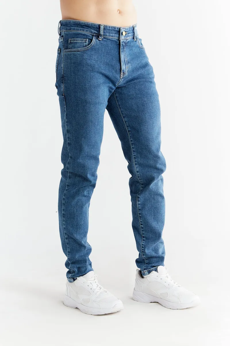 Evermind Evermind Herren vegan Jeans Slim Fit Lapis Blau, Dunkelblau, – Produktbild 1 von 2