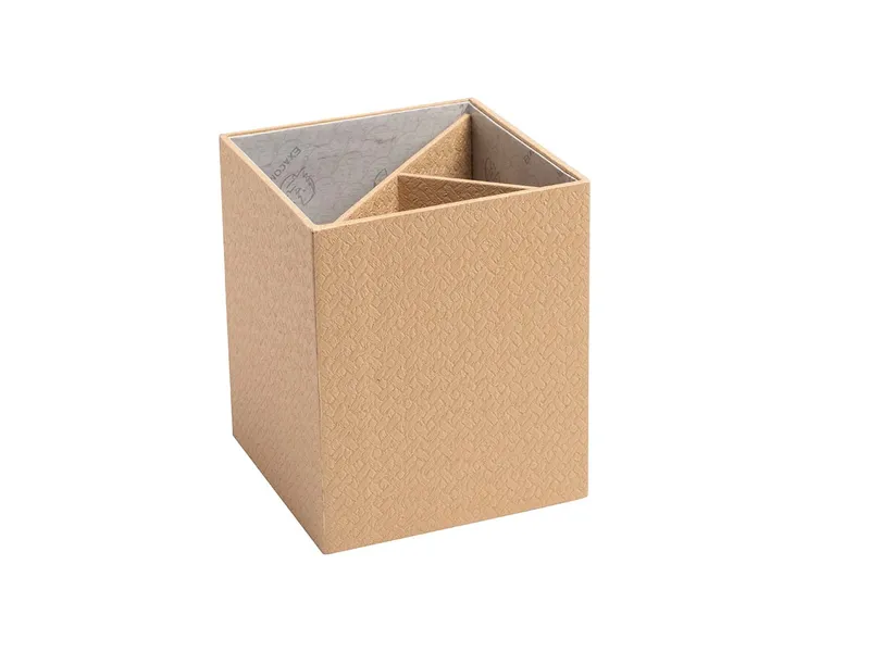 Exacompta 8 Exacompta Stifteköcher "Office By Me", 3 Fächer, 10,7x9x9 cm, beige – Produktbild 1 von 1
