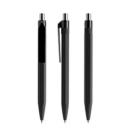 prodir prodir QS50 Soft Touch PRP Push Kugelschreiber, Black-Silver chrome finish – Produktbild 1 von 1