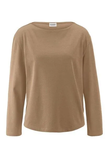 hessnatur hessnatur Heavy Jersey Longsleeve Relaxed aus reiner Bio-Baumwolle, Camelbraun, – Produktbild 3 von 4