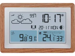 Funk-Wetterstation "OAK" mit Eichenholzrahmen – Produktbild 1 von 1