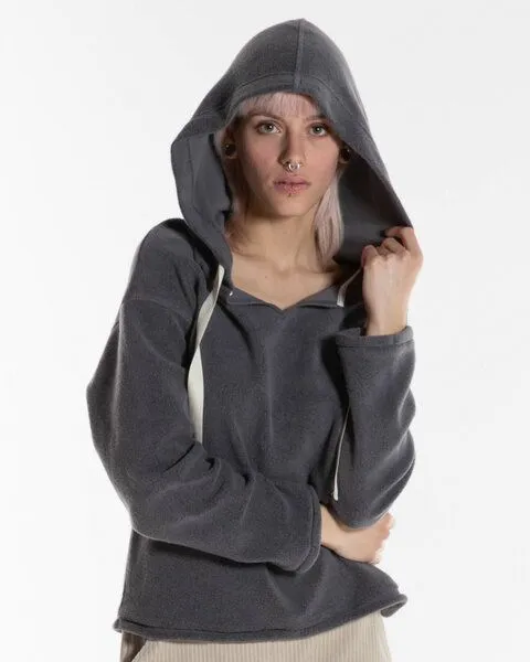 Alma & Lovis Alma & Lovis Kuscheliger Teddy-Hoodie aus Organic Cotton | Teddy Hoodie, Graphit (dunkelgrau), – Produktbild 1 von 4