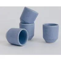 NAKOA NAKOA Keramik Espresso Tassen 4er Set I Handgefertigtes Steingut I Hochwertige Espressobecher ohne Henkel I Tassen Set I Moderne Espressotassen I Spülmaschinenfest I Kleine Becher 70ml, Brown, – Produktbild 1 von 3