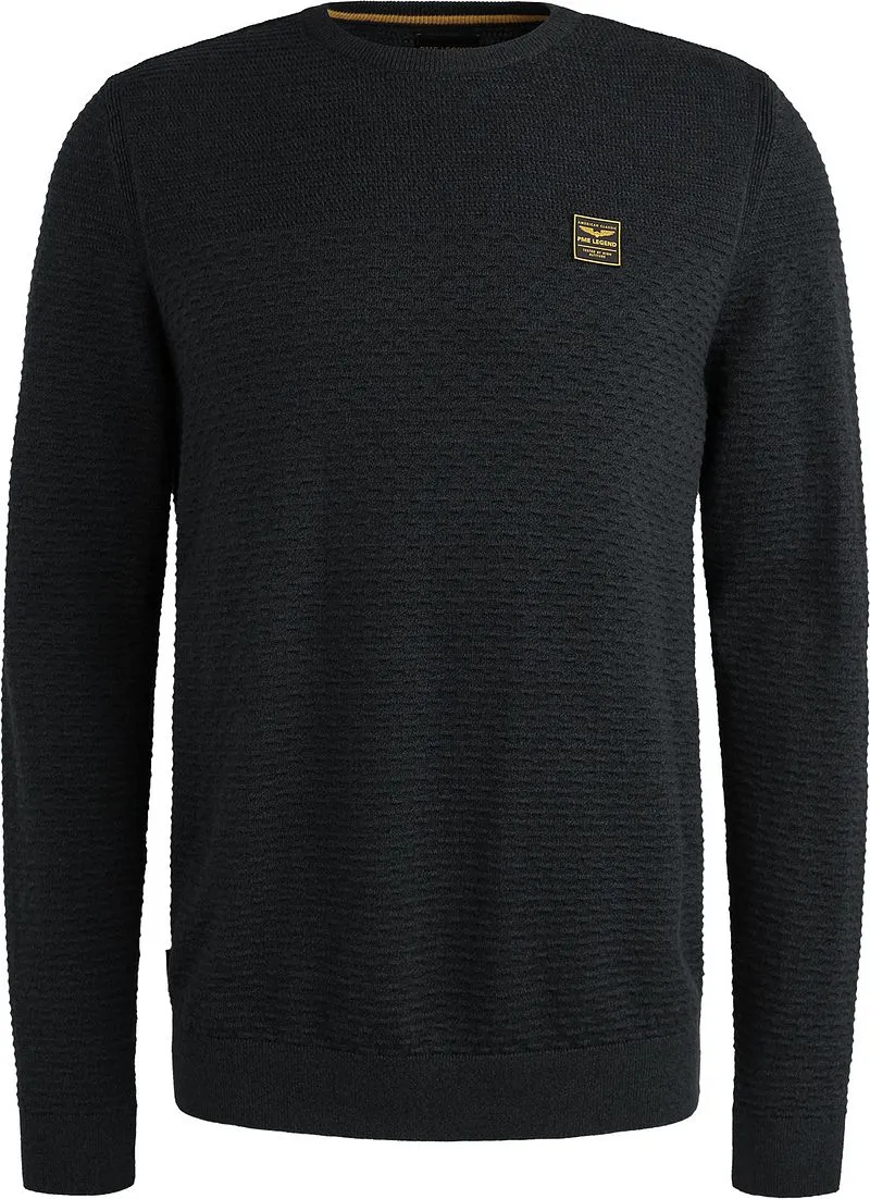 PME Legend PME Legend Mouliné Structure Pullover Navy - Größe XXL, Dunkelblau, – Produktbild 1 von 4