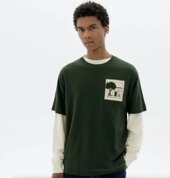 thinking mu thinking mu House Bottle Green Aaron Tee, Green, – Produktbild 1 von 4