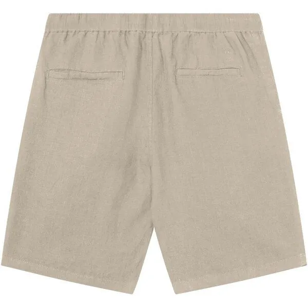 KnowledgeCotton Apparel KnowledgeCotton Apparel Leinenshorts - Loose linen shorts - VEGAN - aus Bio-Leinen, Grau (light feather gray), – Produktbild 4 von 4
