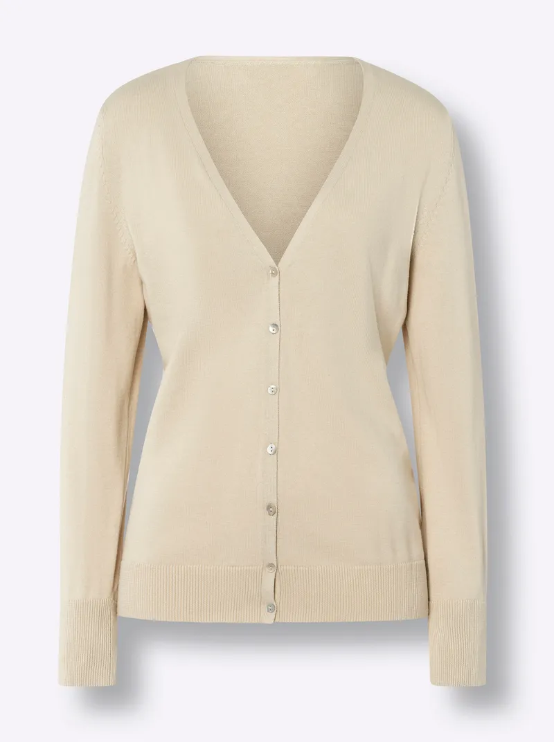heine Feinstrickjacke sand, Sand, – Produktbild 1 von 2