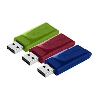Verbatim Verbatim USB-Stick "Store'n'go Slider" USB 2.0, 16 GB rot, blau, grün, 3 Stk. – Produktbild 5 von 6