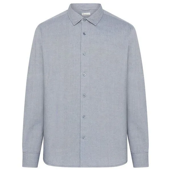 KnowledgeCotton Apparel KnowledgeCotton Apparel Hemd Regular Twill, Vintage indigo, – Produktbild 1 von 3