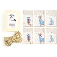 Bow Hummingbird Bow & Hummingbird Geschenkanhänger Tiere im Schnee – Produktbild 1 von 1