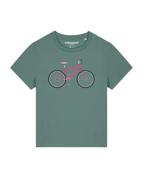 watapparel watapparel T-Shirt Frauen Pink Bike, Green bay, – Produktbild 1 von 3