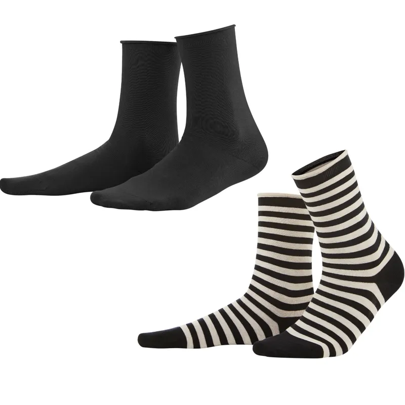 Living Crafts LIVING CRAFTS - Damen Socken, 2er-Pack - Gemustert (98% Bio-Baumwolle; 2% Elasthan), Nachhaltige Mode, Bio Bekleidung, Gemustert, – Produktbild 1 von 1