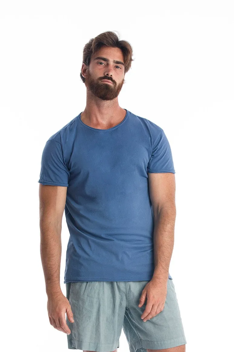 RAVENS VIEW IBIZA RAVENS VIEW IBIZA Herren vegan T-Shirt Rundhalsausschnitt Indigoblau, Dunkelblau, – Produktbild 2 von 2