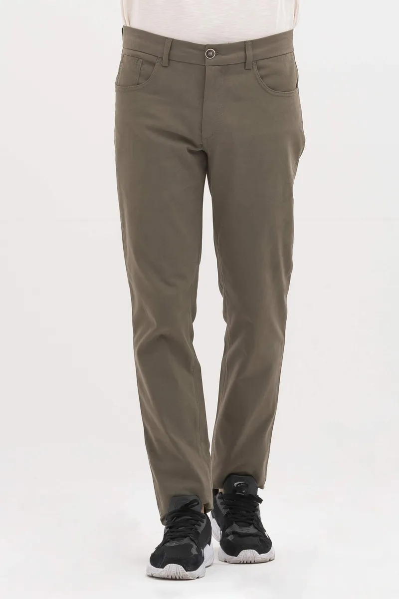ORGANICATION ORGANICATION Herren vegan Hose Bio-Baumwolle Khaki, Dunkelgrün, – Produktbild 2 von 2
