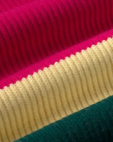 thinking mu thinking mu Color-Block Strickpullover aus Bio-Baumwolle Modell: Petra, Multi (rot/grün), – Produktbild 2 von 4