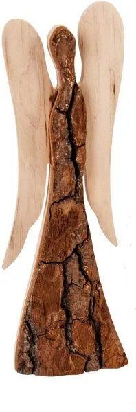ReineNatur ReineNatur Engel aus Holz mit Rinde 21 x 6,5 cm – Produktbild 1 von 1