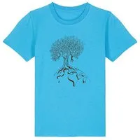 Life Tree Life-Tree Shirt aus Biobaumwolle Fairwear für Kids "Hanging On" in verschiedenen Farben, Bright blue, – Produktbild 1 von 1