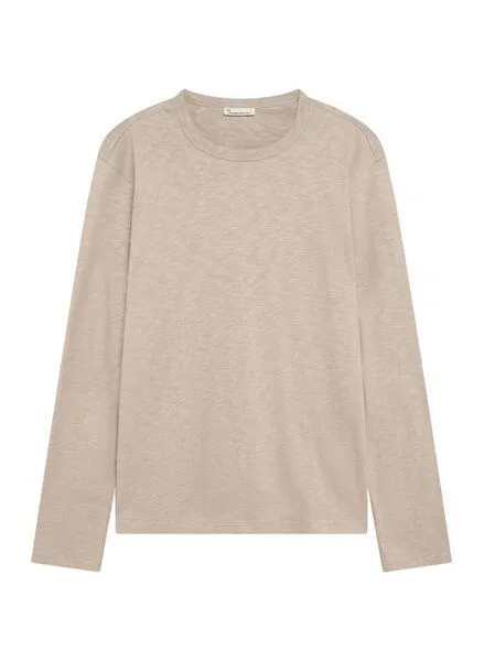 KnowledgeCotton Apparel KnowledgeCotton Apparel Langarmshirt Slub-Jersey aus Bio-Baumwolle, Beige-light-feather-gray, – Produktbild 1 von 3