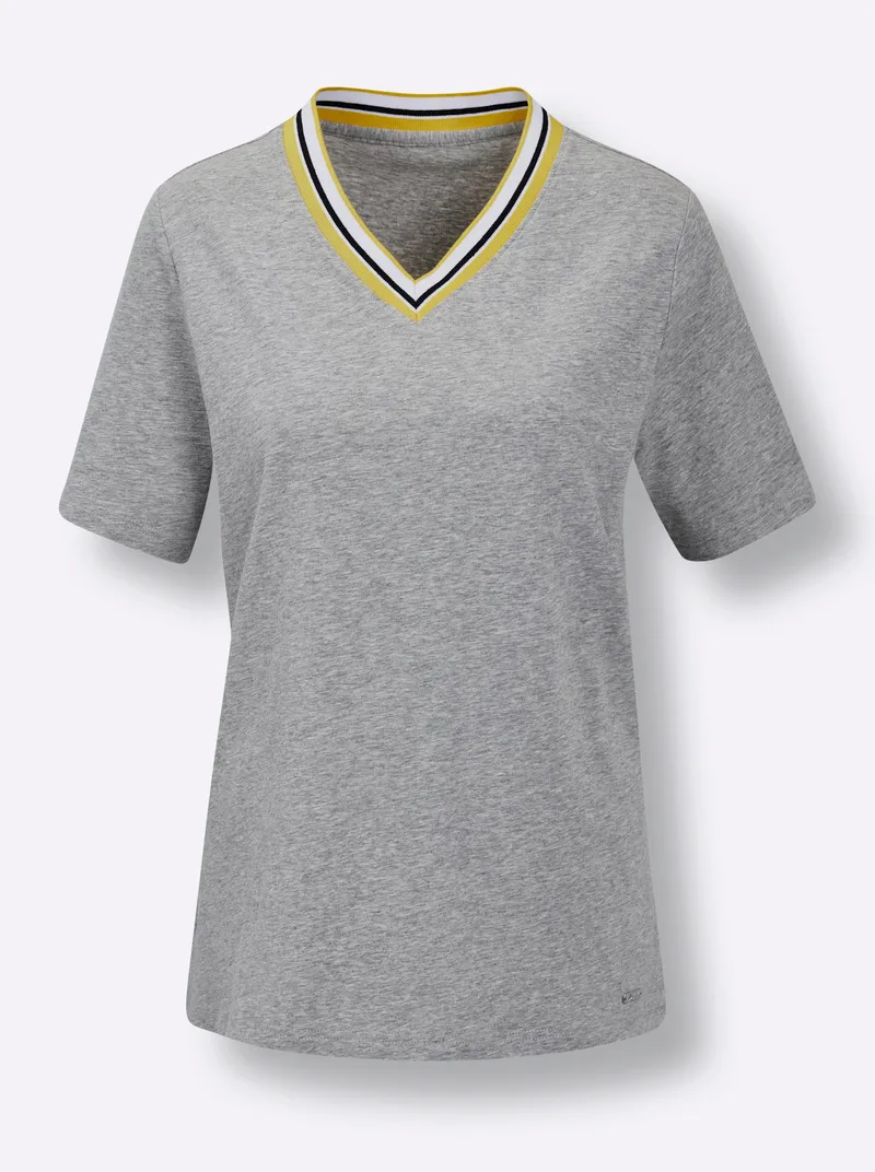 feel good Shirt grau-meliert, Grau-meliert, – Produktbild 1 von 2