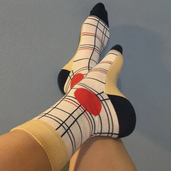 Fräulein Prusselise Fräulein Prusselise karierte Socken Checks, karo, blau, tennis, bunt gemustert – Produktbild 4 von 4