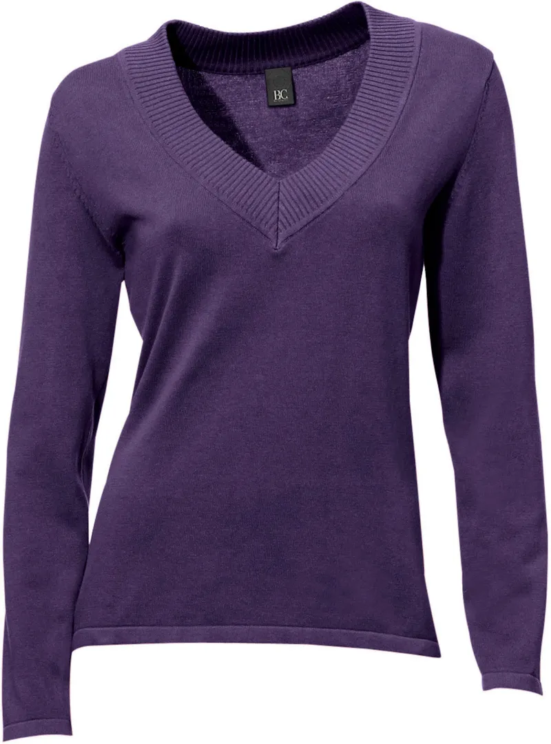 heine V-Ausschnitt-Pullover pflaume, Pflaume, – Produktbild 2 von 2